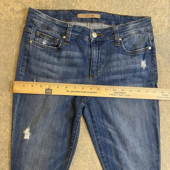 Joe's Jeans Womens 29 Medium Wash Blue Mid Rise Skinny Distressed Stretch Denim - Picture 10 of 13